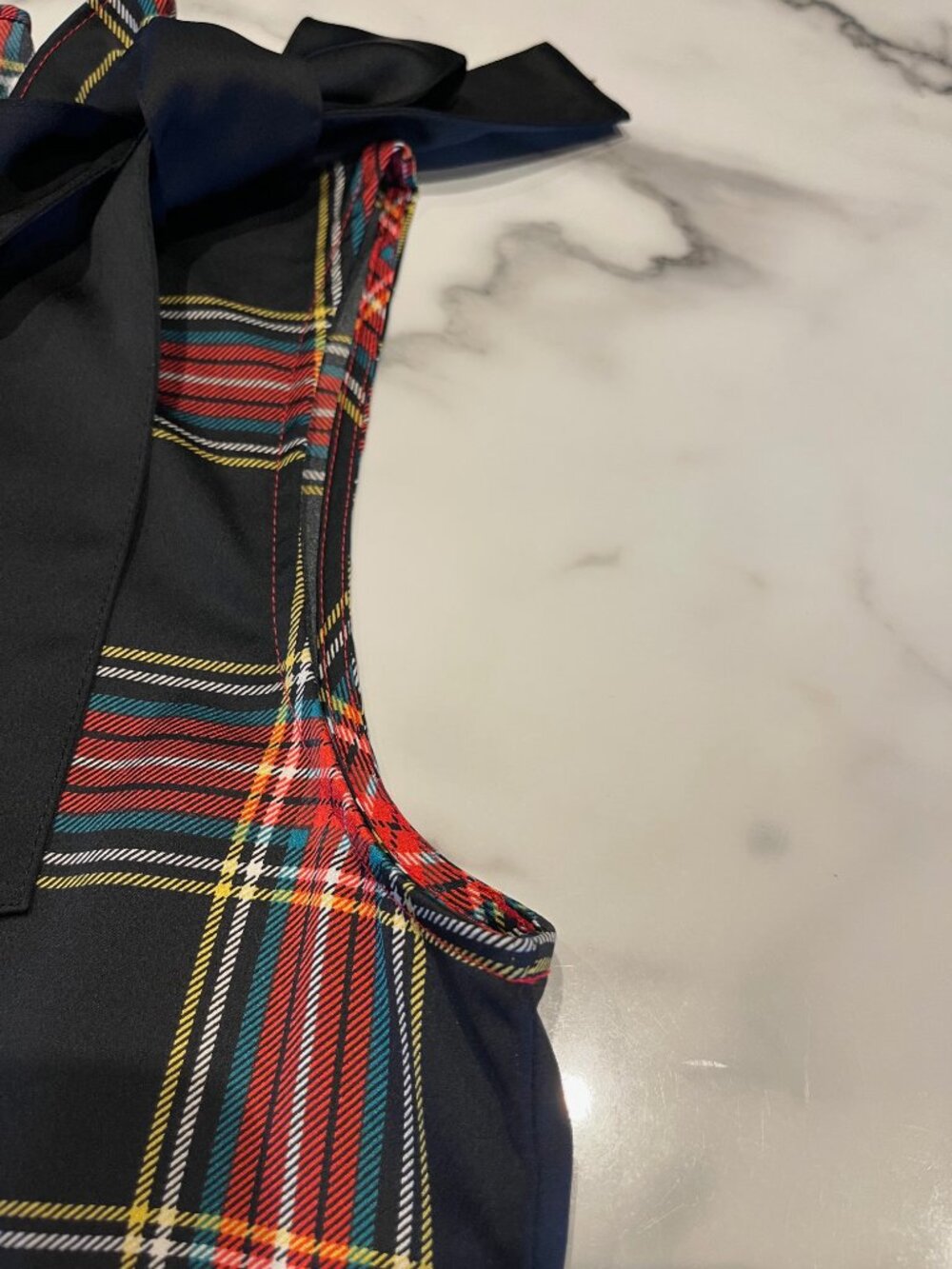 J.Crew Factory Tartan Bow-Neck Top with Ruffles - Medium - Picture 8 of 10